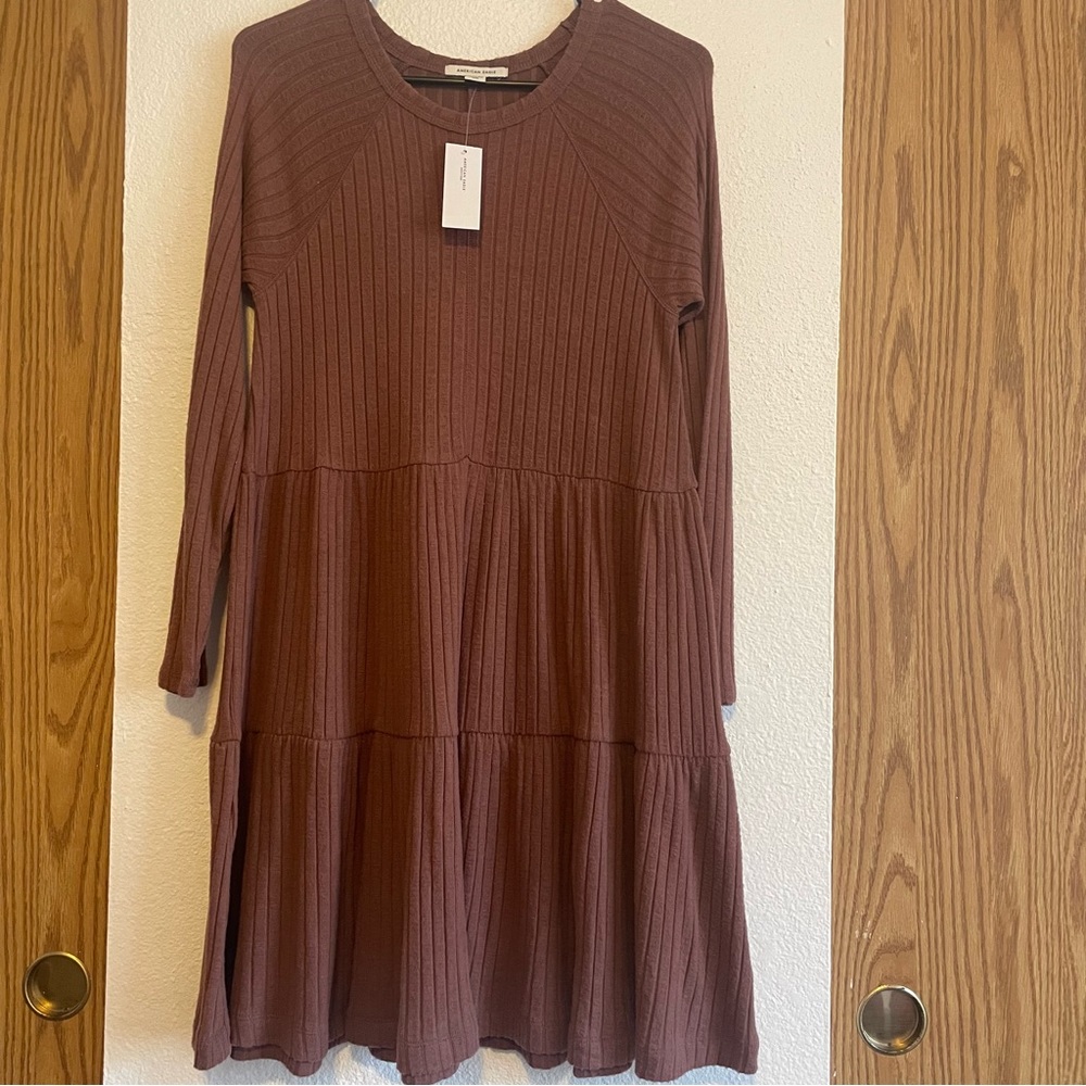 - American Eagle NWT mauve dusty pink Sweater Dress